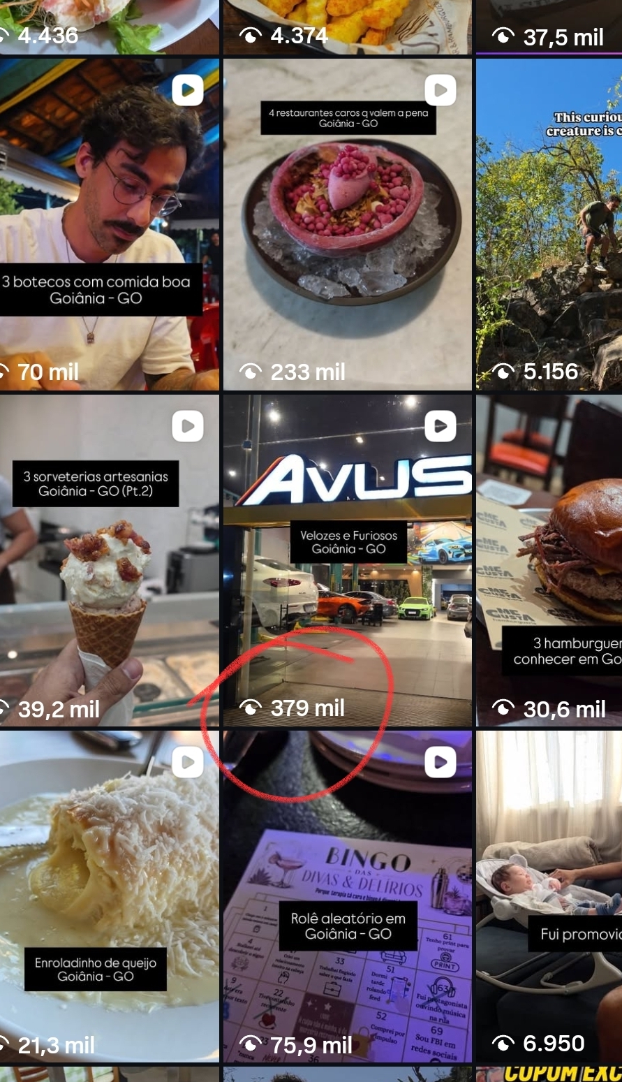 Alcance de um conteúdo no Instagram